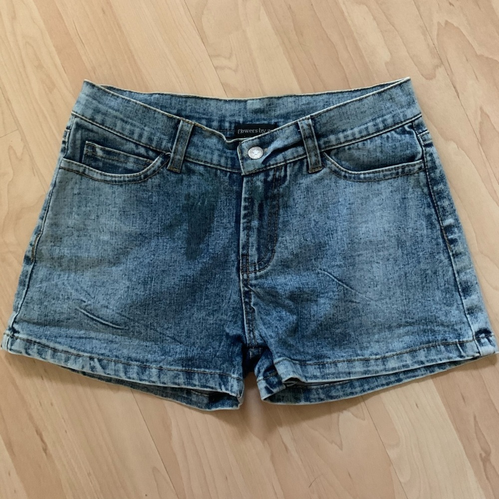 Flowers by Zoe stretch denim shorts L 10/12